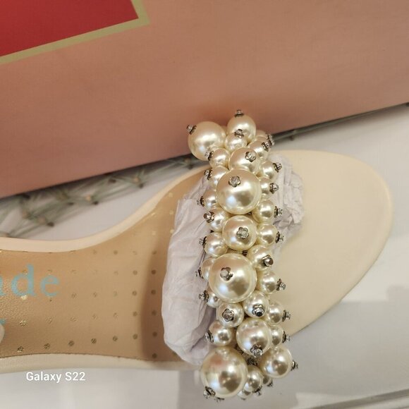 NIB Kate Spade Rosa Pearl Leather Heels. Size 9 - Picture 4 of 15